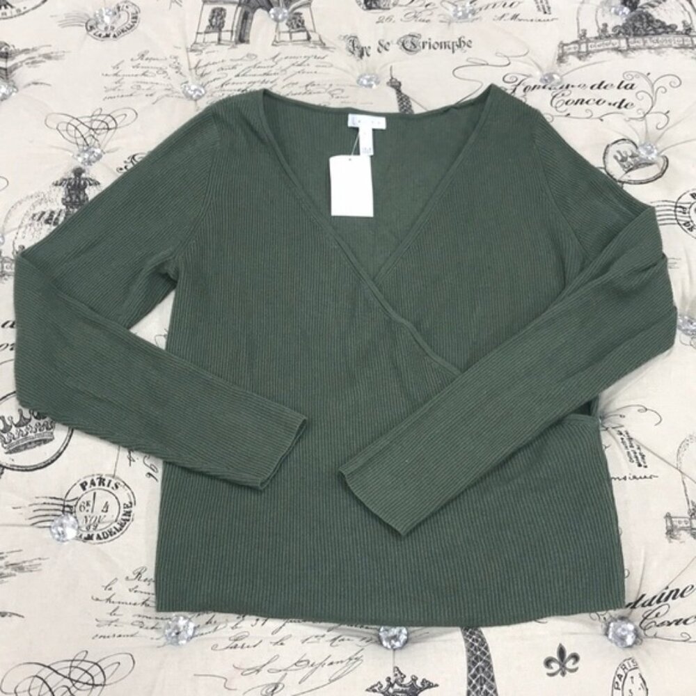Leith Rib Wrap Sweater - Picture 3 of 6